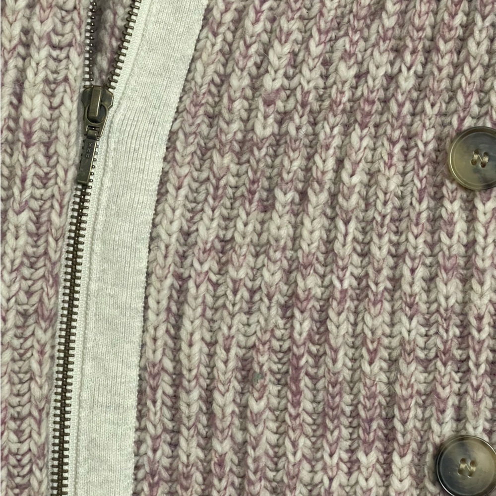 American Eagle Outfitters Purple Heavy Knit Zippered Cardigan - Picture 5 of 11